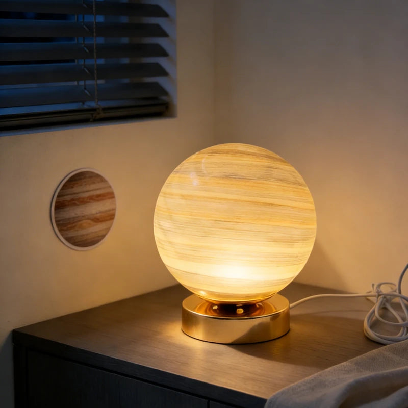 Planet Table Lamp Cosmic Starry Sky Moon Creative Planet Table Lamp Bedroom Bedside Romantic Ambient Lamp Birthday Holiday Gift