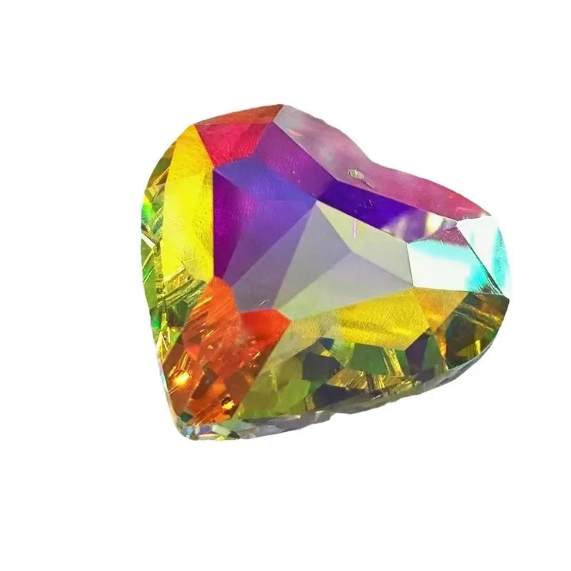 Sun Catcher Crystal Glass Pendant Christmas Decoration Diamond Shape Hair Accessory for Women Holiday Party Gift