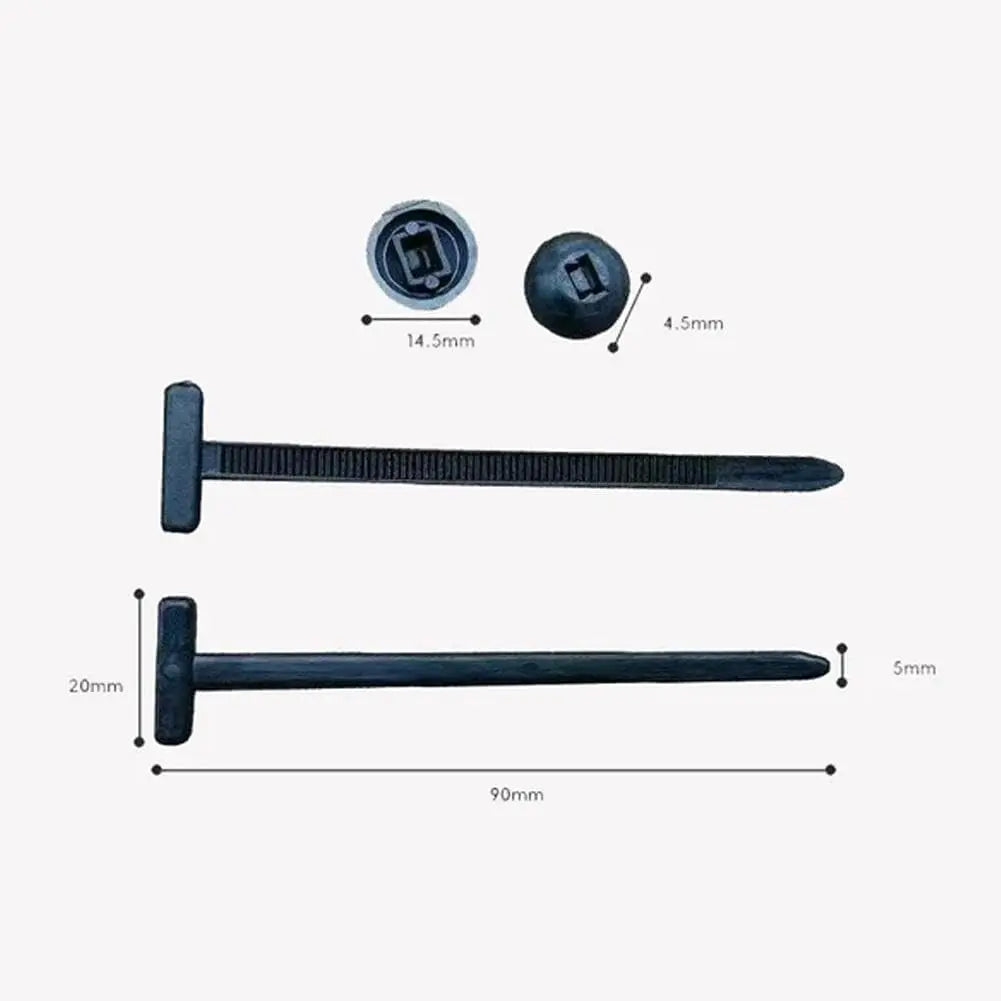 Nylon Universal Cable Tie Buckle-Heavy Duty Zip Ties Holder with Pin & Button Design Plastic Cable Ties Tool Fasteners Car Body