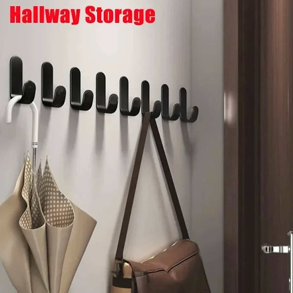 2Pcs Strong Self-Adhesive J-hook Waterproof Adhesive Hanging,Bathroom Towel Key Kitchen