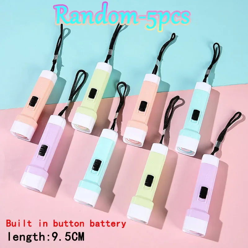 1/5/10 Pcs LED Mini Flashlight Kids Birthday Party Wedding Party Guest Gift Halloween Christmas Carnival Party Favor Decoration