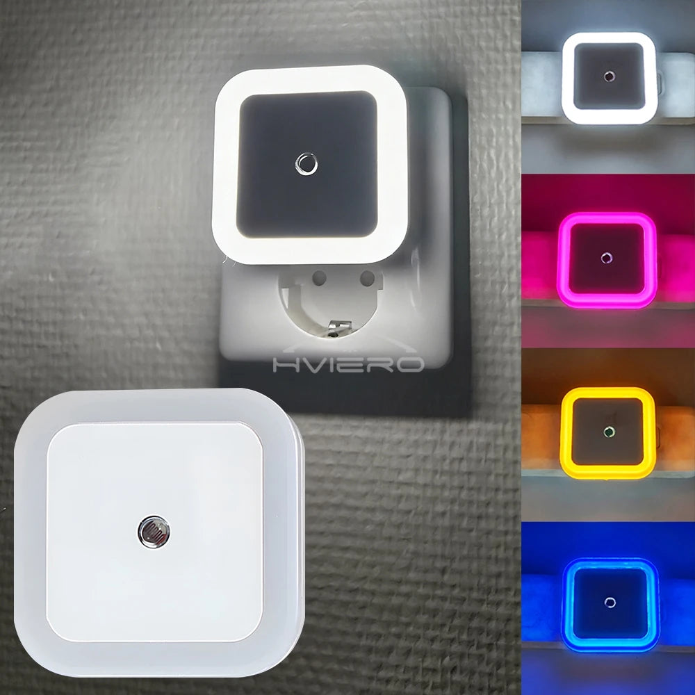 1/2/4PCS LED Wireless Sensor Night Light EU US Plug Mini Square For Baby Children Living Room Bedroom Corridor Lighting Lamps