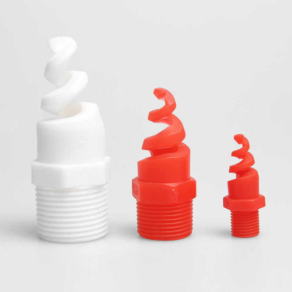 Huajue High Quality OEM/ODM 60 Degrees 3/8 Inch Plastic Spiral Nozzles Suitable for Industrial Cleaning and Dust Removal