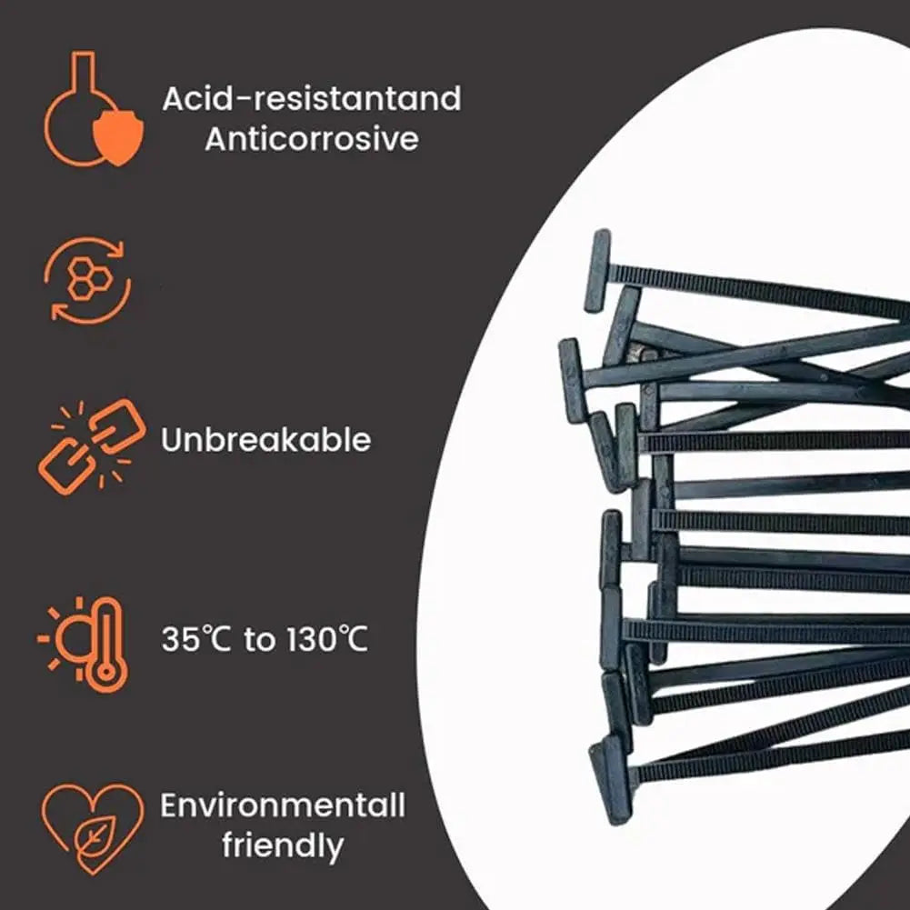 Nylon Universal Cable Tie Buckle-Heavy Duty Zip Ties Holder with Pin & Button Design Plastic Cable Ties Tool Fasteners Car Body