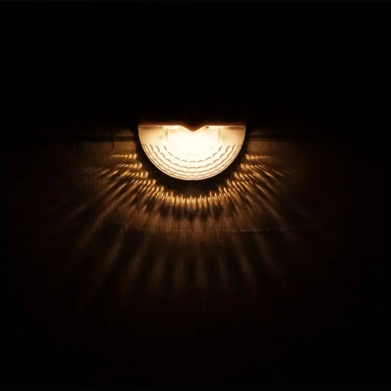 NNETM Illuminate Your Holidays: 4-Pack Solar Fence Lights for Festive Deck Decoration