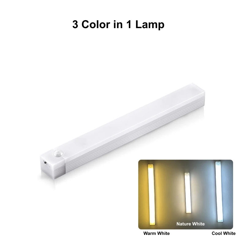 LED Bar Light Motion Sensor Night light Wireless Under Cabinet Lights For Kitchen Closet Cabinet Wardrobe Lighting Cabinet Light